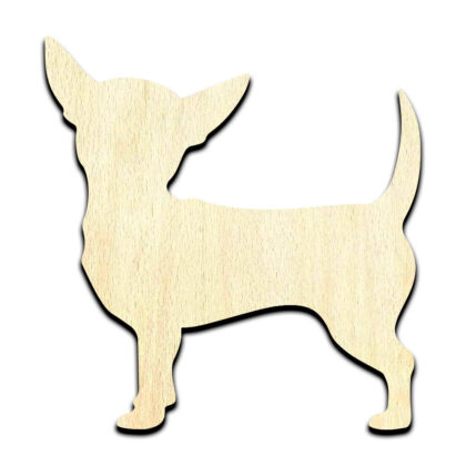 Chihuahua Dog Puppy - Laser Cut Out Unfinished Wood Shape Craft Supply