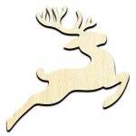 Reindeer Christmas - Laser Cut Out Unfinished Wood Shape Craft Supply