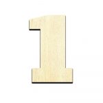 Number 1 Cut Out Unfinished Wood Shape Craft Supply