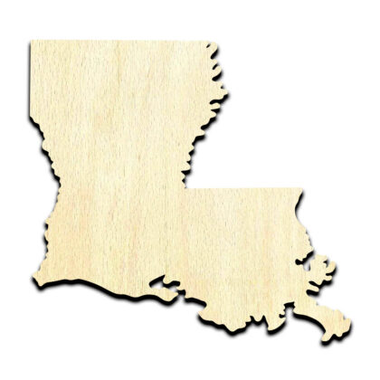 Louisiana State Cut Out Unfinished Wood Shape Craft Supply