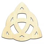 Triquetra Cut Out Unfinished Wood Shape Craft Supply