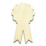 Award Ribbon 1 Cut Out Unfinished Wood Shape Craft Supply