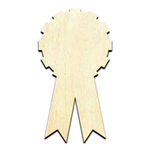 Award Ribbon 1 Cut Out Unfinished Wood Shape Craft Supply
