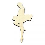 Ballet Ballerina Dance 2 Cut Out Unfinished Wood Shape Craft Supply