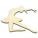 Ballet Ballerina Dance 3 Cut Out Unfinished Wood Shape Craft Supply