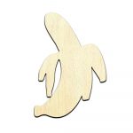 Pealed Banana Fruit Cut Out Unfinished Wood Shape Craft Supply