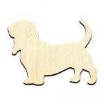 Basset Hound Dog Puppy Cut Out Unfinished Wood Shape Craft Supply