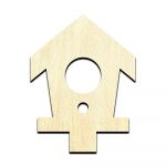 Bird House Cut Out Unfinished Wood Shape Craft Supply