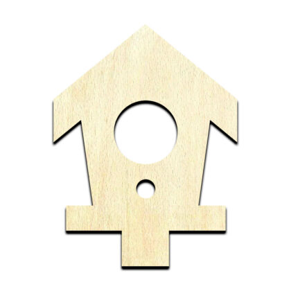 Bird House Cut Out Unfinished Wood Shape Craft Supply