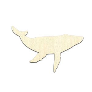 Blue Whale Laser Cut Out Unfinished Wood Shape Craft Supply