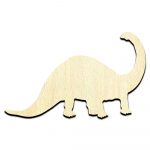 brontosaurus Dinosaur Cut Out Unfinished Wood Shape Craft Supply