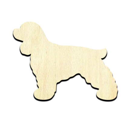 Cocker Spaniel Cut Out Unfinished Wood Shape Craft Supply