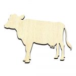 Cow Cut Out Unfinished Wood Shape Craft Supply