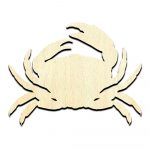 Crab Cut Out Unfinished Wood Shape Craft Supply