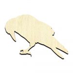 Crow Raven Bird Cut Out Unfinished Wood Shape Craft Supply