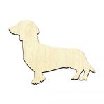 Dachshund 2 Puppy Dog Cut Out Unfinished Wood Shape Craft Supply