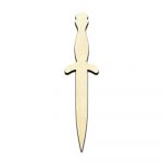 Dagger Weapon Cut Out Unfinished Wood Shape Craft Supply