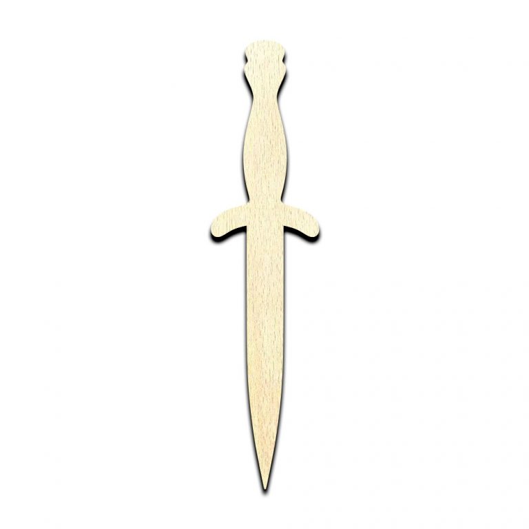 Dagger Weapon Cut Out Unfinished Wood Shape Craft Supply