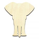 Elephant Cut Out Unfinished Wood Shape Craft Supply