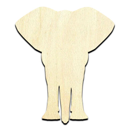 Elephant Cut Out Unfinished Wood Shape Craft Supply