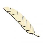 Feather Cut Out Unfinished Wood Shape Craft Supply