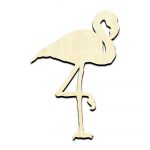 Flamingo Cut Out Unfinished Wood Shape Craft Supply