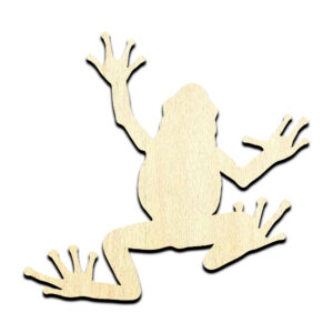 Frog Cut Out Unfinished Wood Shape Craft Supply