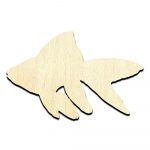 Fancy Goldfish Cut Out Unfinished Wood Shape Craft Supply