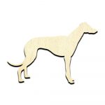 Greyhound Dog Puppy Cut Out Unfinished Wood Shape Craft Supply