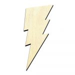 Lighting Bolt Cut Out Unfinished Wood Shape Craft Supply