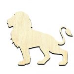 Lion Cut Out Unfinished Wood Shape Craft Supply