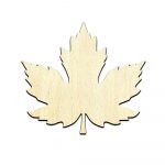 Maple Leaf Cut Out Unfinished Wood Shape Craft Supply