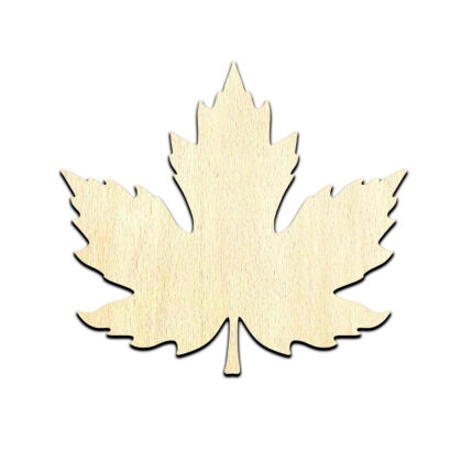 Maple Leaf Cut Out Unfinished Wood Shape Craft Supply