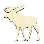 Moose 2 Cut Out Unfinished Wood Shape Craft Supply