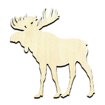 Moose 2 Cut Out Unfinished Wood Shape Craft Supply