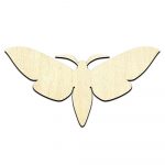 Moth Laser Cut Out Unfinished Wood Shape Craft Supply