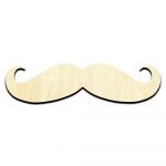 Mustache Cut Out Unfinished Wood Shape Craft Supply