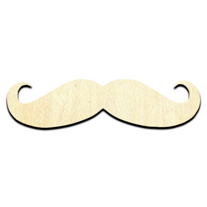 Mustache Cut Out Unfinished Wood Shape Craft Supply