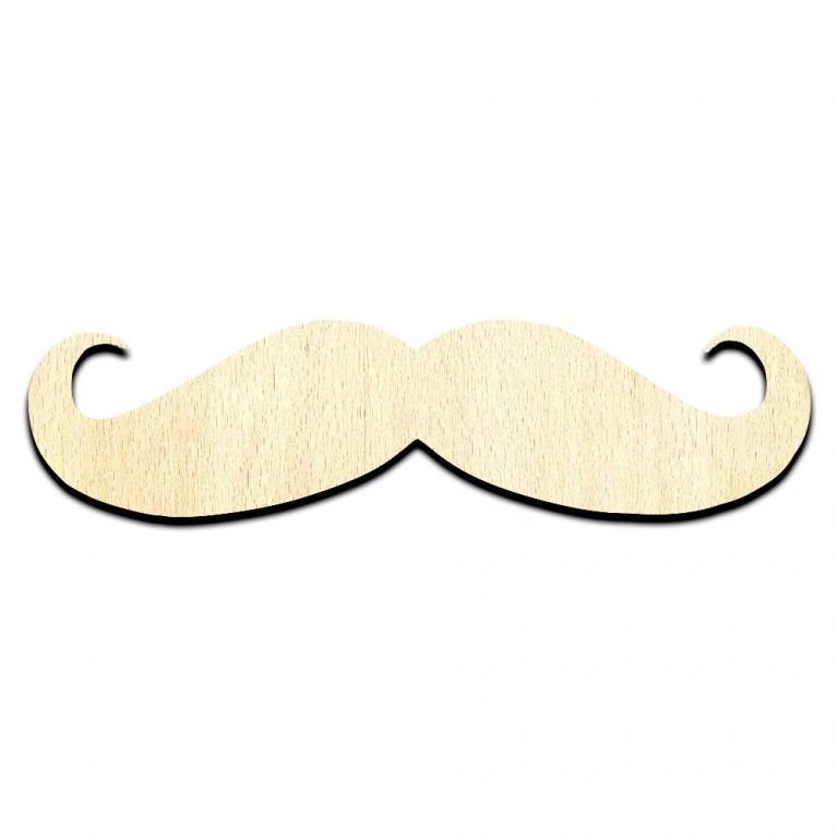 Mustache Cut Out Unfinished Wood Shape Craft Supply