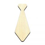 Necktie Cut Out Unfinished Wood Shape Craft Supply