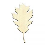 Oak Leaf Laser Cut Out Unfinished Wood Shape Craft Supply