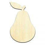 Pear Fruit Cut Out Unfinished Wood Shape Craft Supply