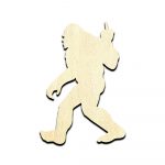 Sasquatch Bigfoot Middle Finger Cut Out Unfinished Wood Shape Craft Supply