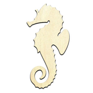 Seahorse Cut Out Unfinished Wood Shape Craft Supply