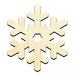 Snowflake 1 Cut Out Unfinished Wood Shape Craft Supply