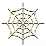 Spiderweb Halloween Cut Out Unfinished Wood Shape Craft Supply