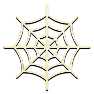 Spiderweb Halloween Cut Out Unfinished Wood Shape Craft Supply