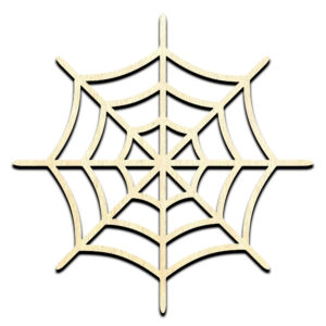 Spiderweb Halloween Cut Out Unfinished Wood Shape Craft Supply