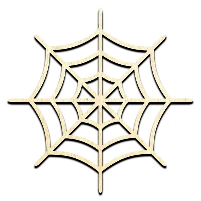 Spiderweb Halloween Cut Out Unfinished Wood Shape Craft Supply