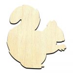 Squirrel 1 Cut Out Unfinished Wood Shape Craft Supply